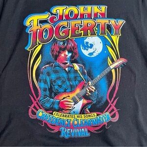 Vintage Graphic John Fogerty CCR Band 2023 Concert T-Shirt, Medium